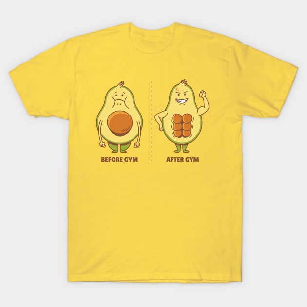 Avocado Gym T-Shirt by Safdesignx